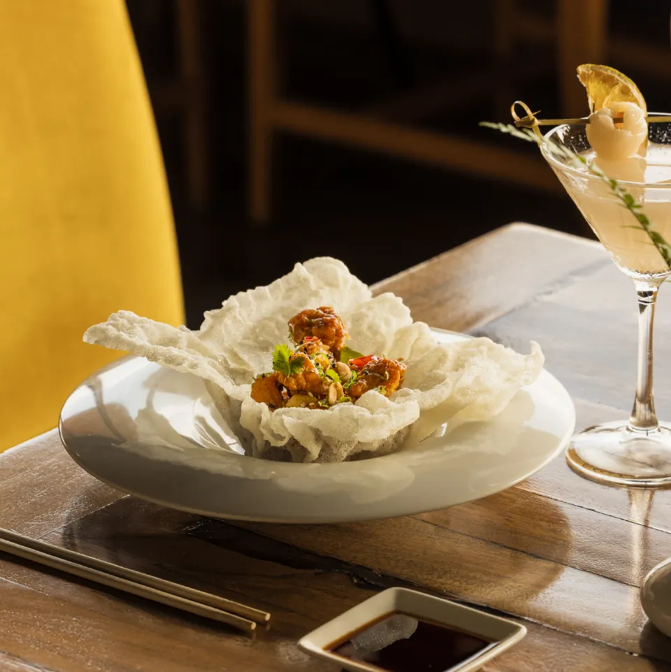 Gourmet dish served at the resort